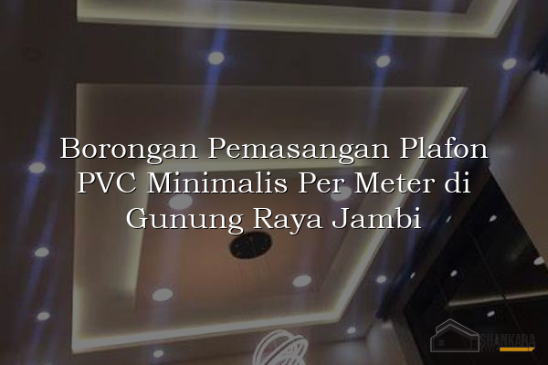 Borongan Pemasangan Plafon PVC Minimalis Per Meter di Gunung Raya Jambi